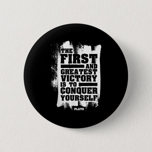 Plato Stoic Mindfulness Zitat Stoicismus Philosoph Button (Vorderseite)