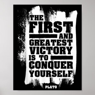 Plato Stoic Mindfulness Zitat Stoicismus Philosoph Poster