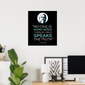 Plato Truth Philosophy Zitat Poster (Heimbüro)