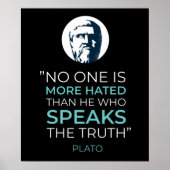 Plato Truth Philosophy Zitat Poster (Vorne)
