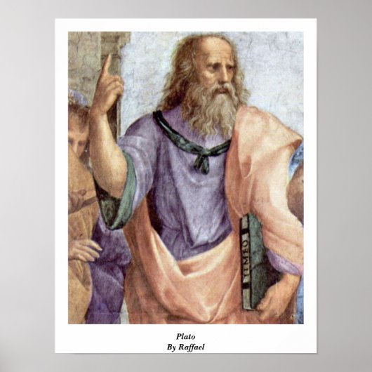 Plato von Raffael Poster (Vorne)