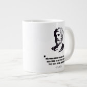 Plato "Weiße Männer sprechen" Zitat Jumbo-Tasse (Vorderseite Rechts)