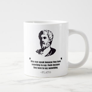 Plato "Weiße Männer sprechen" Zitat Jumbo-Tasse