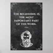 Plato wise quote. Wisdom Poster (Vorne)