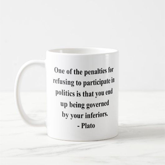 Plato-Zitat 2a Kaffeetasse (Links)