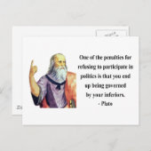 Plato Zitat 2b Postkarte (Vorne/Hinten)