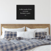 Plato Zitat; die Touch der Liebe Leinwanddruck (Insitu (Schlafzimmer))