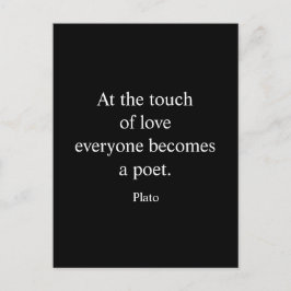 Plato Zitat; die Touch der Liebe Postkarte