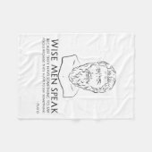 Plato Zitat über Weiße und Narren - Altgriechisch Fleecedecke (Vorderseite (Horizontal))