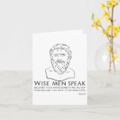 Plato Zitat über Weiße und Narren - Altgriechisch Karte (Gelbe Blume)