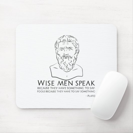 Plato Zitat über Weiße und Narren - Altgriechisch Mousepad (Mit Mouse)