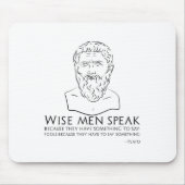 Plato Zitat über Weiße und Narren - Altgriechisch Mousepad (Vorne)