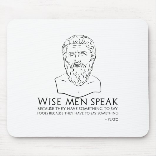 Plato Zitat über Weiße und Narren - Altgriechisch Mousepad (Vorne)
