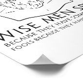 Plato Zitat über Weiße und Narren - Altgriechisch Poster (Ecke)