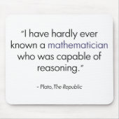 Platon über Mathematiker Mousepad (Vorne)