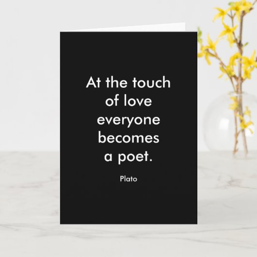 Platonangebot Touch der Liebe Karte (Gelbe Blume)