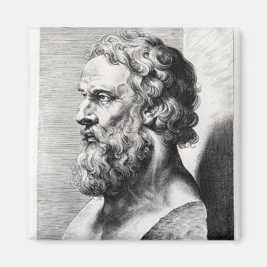 Platonbüste, eingraviert von Lucas Emil Magnet (Vorne)