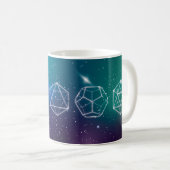 Platonische Feststoffe 3D-Symbol Universum Kaffeetasse (VorderseiteRechts)