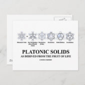 platonische Feststoffe aus den Früchten des Lebens Postkarte (Vorne/Hinten)