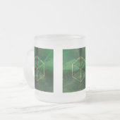 Platonische Würfelkunst der heiligen Geometrie Mattglastasse (Vorderseite Links)