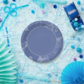 Platos de papel azul marmolado pappteller (Party)