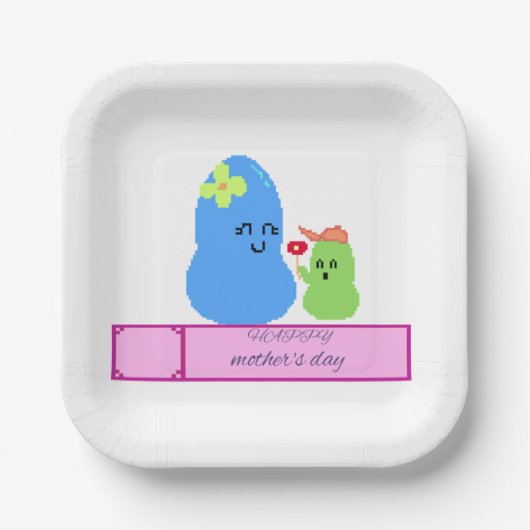Platos de papel del día de las madres  pappteller (Vorderseite)
