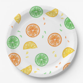 Platos de papel motivos cítricos pappteller
