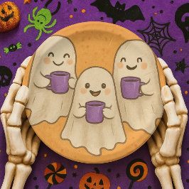 Platos de papel spooky cozy para fiestas pappteller
