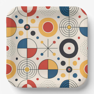 Platos diseño geométrico pappteller