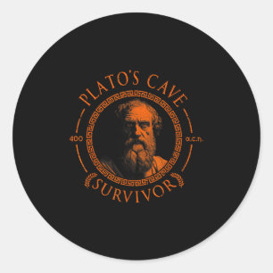 Platos Höhle Survivor Ancient Hellenistic Philosop Runder Aufkleber
