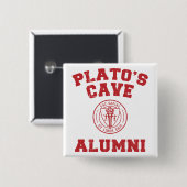 Platos Höhlen-Schüler-Knopf Button (Vorne & Hinten)