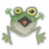 Platsch! Alberner Frosch Aufkleber (Vorderseite)