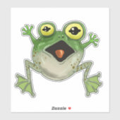 Platsch! Alberner Frosch Aufkleber (Blatt)