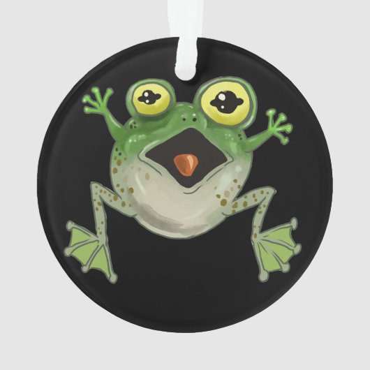Platsch! Alberner Frosch Ornament (Rückseite)