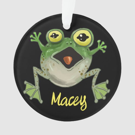 Platsch! Alberner Frosch Ornament (Vorderseite)