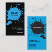 Platsch! Blaue Visitenkarte (Vorne/Hinten)