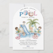 Platsch, Kinderpool-Geburtstagsfeier Einladung (Vorderseite)