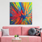 Platsch Leinwanddruck (Insitu (Wohnzimmer))