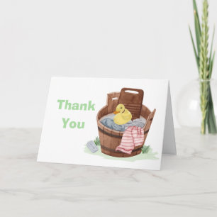 Platsch Platsch Tuch Wanne Gummiente Baby Shower Dankeskarte