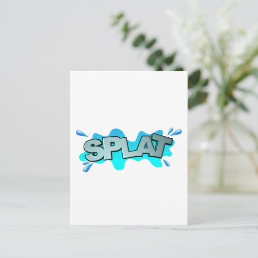 Platsch Postkarte (Stehend Vorderseite)