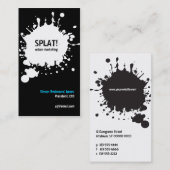 Platsch! Weiße Visitenkarte (Vorne/Hinten)