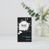 Platsch! Weiße Visitenkarte (Stehend Vorderseite)