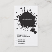 Platsch! Weiße Visitenkarte (Rückseite)