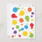 Platsche Paintball-Kindergeburtstag-Party Einladun Einladung (Rückseite)