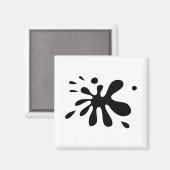 Platsche schwarze Farbe Magnet (Vorderseite/Rückseite)