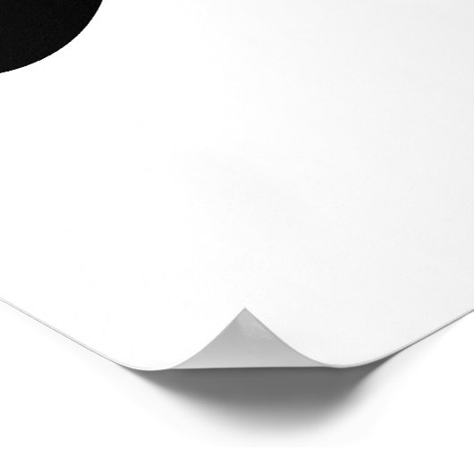 Platsche schwarze Farbe Poster (Ecke)