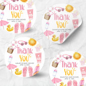 Platschender Sommer-Baby-Shower Runder Aufkleber