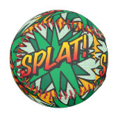 PLATSCHER Spaß Retro Comic Pop Kunst, Dichtung und Baseball (Vorderseite Links)