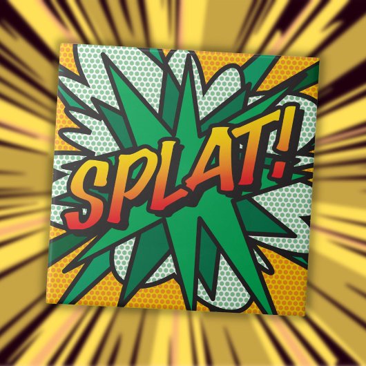 PLATSCHER Spaß Retro Comic Pop Kunst, Dichtung und Fliese