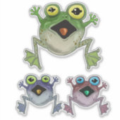 Platsches Froschtrio! Aufkleber (Vorderseite)